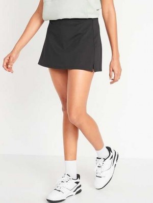 Old Navy Extra High-Waisted PowerSoft Skort Sportbekleidung Damen Schwarz | 2416JQKCD