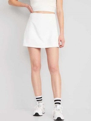 Old Navy Extra High-Waisted PowerSoft Skort Sportbekleidung Damen Weiß | 5281CRDZH