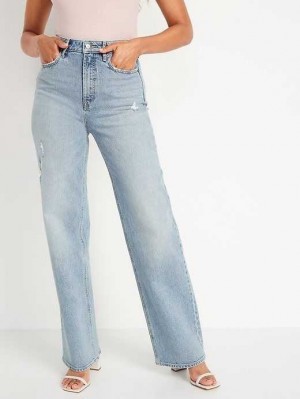 Old Navy Extra High-Waisted Ripped Weite-Leg Jeans Jeans Damen Lois | 2743JTDCO