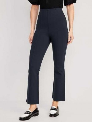 Old Navy Extra High-Waisted Stevie Crop Kick Flare Pants Hose Damen Navy | 0297YWZGK