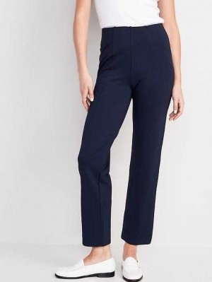Old Navy Extra High-Waisted Stevie Gerade Taper Ankle Pants Hose Damen Navy | 9213JQBIN