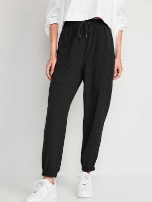 Old Navy Extra High-Waisted StretchTech Cargo Jogger Pants Sportbekleidung Damen Schwarz | 8346ZECDT