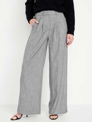 Old Navy Extra High-Waisted Taylor Super Weite-Leg Trouser Suit Pants Hose Damen Hellgrau | 4836OLKPQ