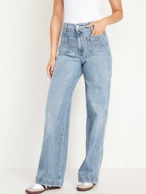 Old Navy Extra High-Waisted Trouser Weite-Leg Jeans Jeans Damen Perry | 0497YGWOI
