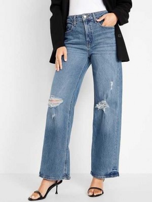 Old Navy Extra High-Waisted Weite-Leg Jeans Jeans Damen Cher | 6905IYXOA