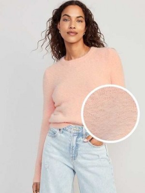 Old Navy Eyelash Pullover Strickjacke Damen Rosa | 2194EAMPS