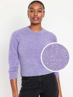 Old Navy Eyelash Shine Pullover Strickjacke Damen Blumen | 8165JNMZS