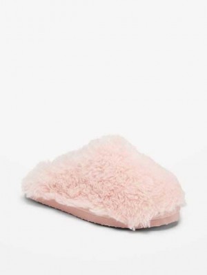Old Navy Faux-Fur Mule Slippers Hausschuhe Damen Rosa | 1958YMCNV