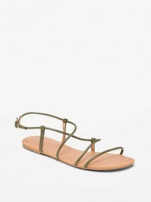 Old Navy Faux-Leder Asymmetric Riemchen Sandals Sandalen Damen Alpine Tundra | 8029DUPKN