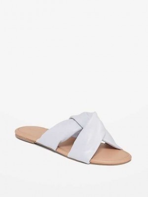 Old Navy Faux-Leder Soft Twist Sandals Sandalen Damen Lavendel | 0938IRKDB