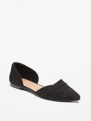Old Navy Faux-Wildleder D'Orsay Flats Flache Schuhe Damen Blackjack | 2358HXZJI
