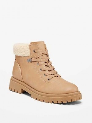 Old Navy Faux Leder Wandern Boot Stiefel Damen Braun | 9503VXQRK