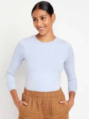 Old Navy Fitted Long-Sleeve Cropped T-Shirt T-shirts Damen Rock Pool | 3425VTCAS