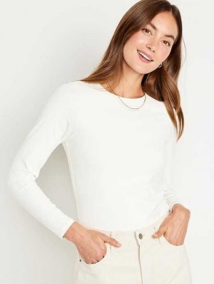 Old Navy Fitted Long-Sleeve T-Shirt T-shirts Damen Hellblau | 4312ADSZF