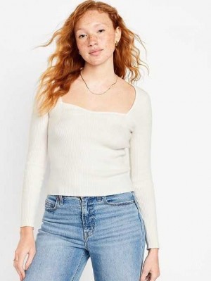 Old Navy Fitted Rib-Knit Pullover Strickjacke Damen Hellblau | 6375KEFZQ