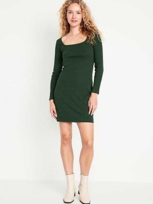 Old Navy Fitted Square-Neck Mini Kleider Kleid Damen Dunkel | 1348IJHXB