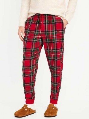 Old Navy Flannel Jogger Pajama Pants Pyjama Herren Rot | 8352RIDHY