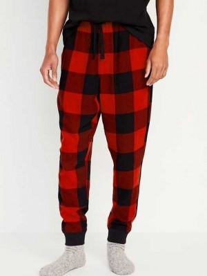 Old Navy Flannel Jogger Pajama Pants Pyjama Herren Rot | 9305IGDMK