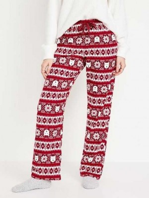 Old Navy Flannel Pajama Pants Pyjama Damen Rot | 1763URQAS