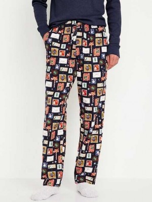Old Navy Flannel Pajama Pants Pyjama Herren Schwarz | 4276VWCLN
