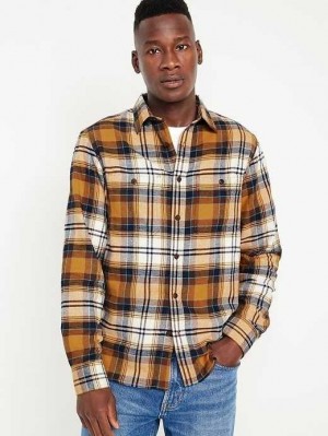 Old Navy Flannel Shirt Hemd Herren Amber | 6592PZVDE