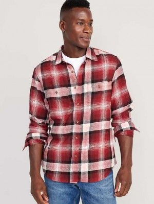 Old Navy Flannel Shirt Hemd Herren Bordeaux | 6495UJPOZ