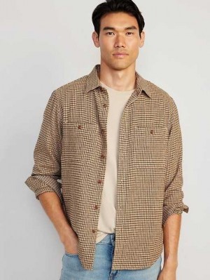 Old Navy Flannel Shirt Hemd Herren Braun | 7182WYOAX