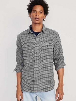 Old Navy Flannel Shirt Hemd Herren Grau | 3015DMGEU