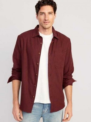 Old Navy Flannel Shirt Hemd Herren Rot Bordeaux | 7529OVEXR