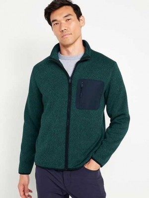 Old Navy Fleece-Knit Zip Jacket Sweatshirt Herren Jet Stream | 9015SNIRL