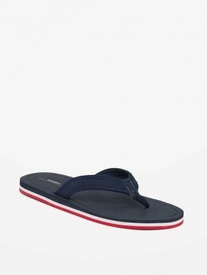Old Navy Flip-Flop Sandals Sandalen Herren Navy Weiß Rot | 0639RBMZO