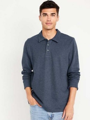 Old Navy French Rib Polo Pullover Polo Shirts Herren Navy | 0384DRENK