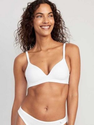 Old Navy Full-Coverage Molded Wireless Bra BHs Damen Weiß | 6270SOMZY