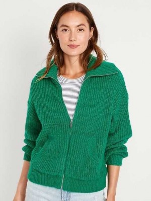 Old Navy Full-Zip Cardigan Pullover Strickjacke Damen Grün | 1970WHTAF