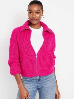 Old Navy Full-Zip Cardigan Pullover Strickjacke Damen Flamingo Feather | 4175WVSAH