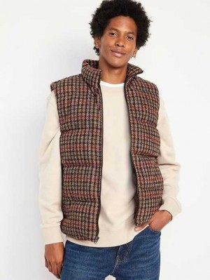 Old Navy Full-Zip Vest Mäntel Herren Braun Mehrfarbig | 0843SKMBZ