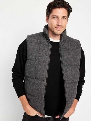 Old Navy Full-Zip Vest Mäntel Herren Grau | 9415HTOIC