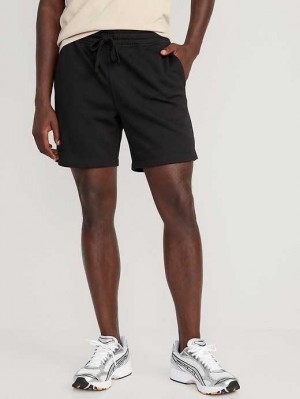Old Navy Garment-Washed Fleece Sweat Shorts Unterteile Herren Schwarz | 8742RAILP