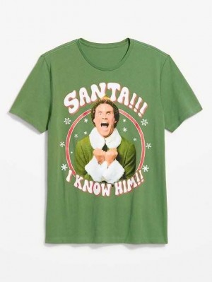 Old Navy Gender-Neutrale Licensed Christmas-Graphic T-Shirt T-shirts Herren Elf Christmas | 9206ABHWP