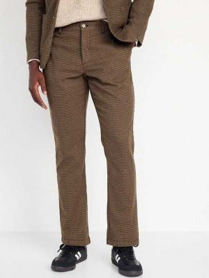 Old Navy Gerade Built-In Flex Rotation Chino Pants Hose Herren Houndstooth | 7816DBRMF