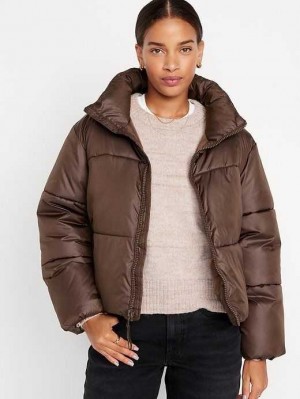 Old Navy Gesteppt Puffer Jacket Mäntel Damen French Roast | 0291DBYFO