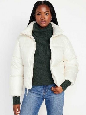 Old Navy Gesteppt Puffer Jacket Mäntel Damen Creme De La Creme | 7390DGION