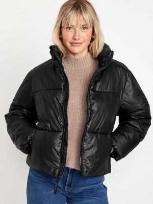 Old Navy Gesteppt Puffer Jacket Mäntel Damen Schwarz | 8743VSMNH