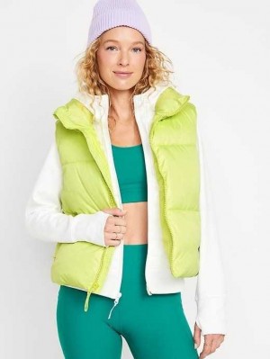 Old Navy Gesteppt Puffer Vest Mäntel Damen Citrine | 7495HMVEB