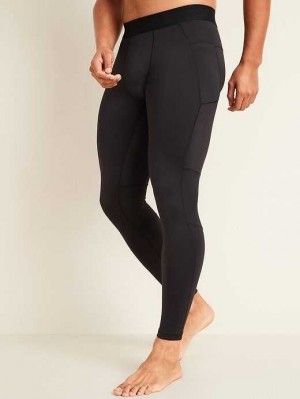 Old Navy Go-Dry Cool Odour-Control Base Layer Tights Sportbekleidung Herren Schwarz | 1407DIWEG