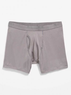 Old Navy Go-Dry Cool Performance Boxer-Brief Underwear Unterwäsche Herren Grau | 4786GMVNF