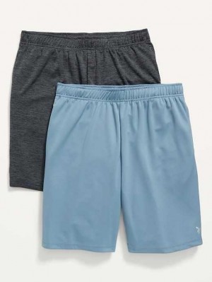 Old Navy Go-Dry Mesh Performance Shorts 2-Pack Sportbekleidung Herren Blau Grau | 5162AVRJF
