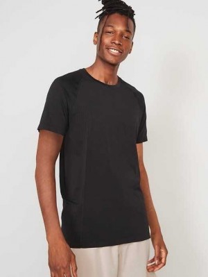 Old Navy Go-Fresh Odor-Control Seamless Performance T-Shirt Sportbekleidung Herren Schwarz | 1397RLUPI
