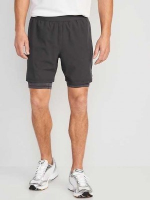 Old Navy Go 2-in-1 Workout Shorts + Base Layer Sportbekleidung Herren Panther | 3762AVDCU