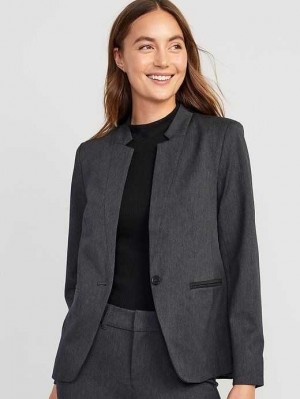 Old Navy Heathered Twill Notch Collar Pixie Blazer Mäntel Damen Dunkelgrau | 0426HNJVA